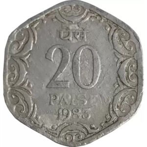 20 Twenty Paise 1983 Genuine Vintage Coin