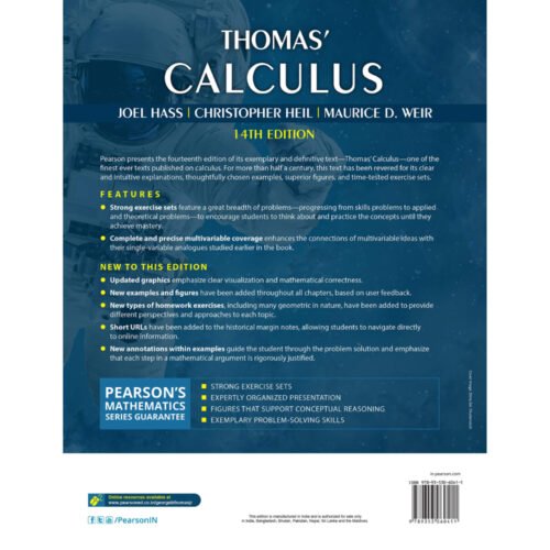 Thomas Calculus 14th Edition By George B Thomas, Joel Hass, Christopher ...